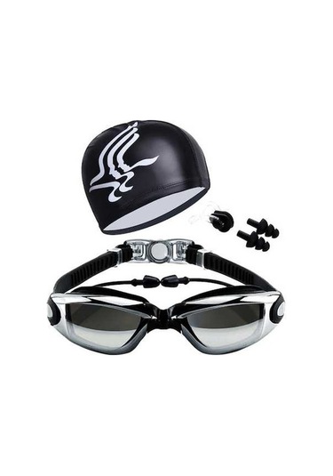 Artfulabode Yüzücü Profesyonel Gözlüğü Bonesi +yüzücü Ja Siyah