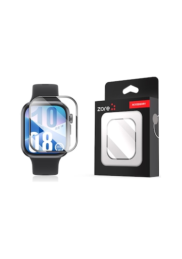 Kilifone - Huawei Watch Fit 4 Uyumlu - Ekran Koruyucu Pmma Pet Saat Ekran Koruyucu - Siyah - T38312