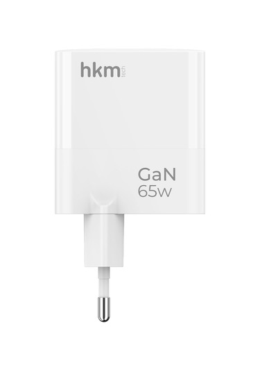 Gan Multi 65W Usb-A Ve 2*Type-C Üç Portlu Hızlı Şarj Aleti Güç Adaptörü Beyaz