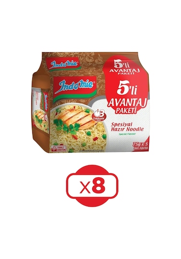 Indomie Spesiyal Hazır Noodle 8'li 5 x 75 G