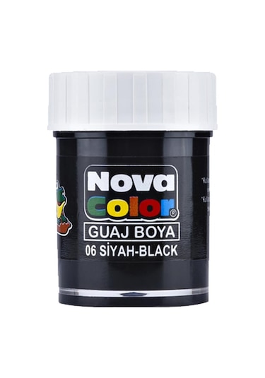 Nova Color Guaj Boya Şişe 12 Li Siyah Nc-108 12 Adet Siyah
