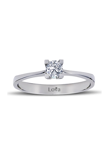 Lova D Renk 0,20 Karat Pırlanta Tektaş Yüzük - 1040064