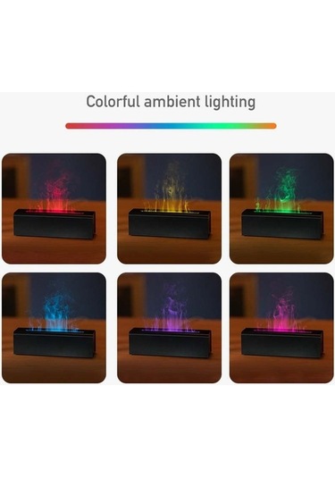 Dancemonkey Dq711 Alev Aromaterapi Difüzör, Sessiz Kullanım, Usb Hava Nemlendirici, Siyah