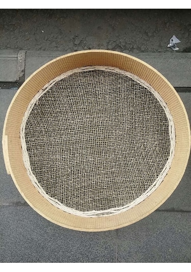 7 Numara  İnce Gözenekli Keçi Derisi Kalbur Kahverengi