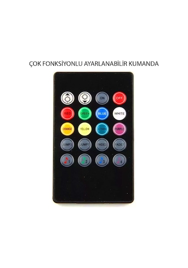Ayak Altı Led 12'Li Sese Duyarlı Kumandalı Rgb 7 Renk Oto Şerit (362574693)