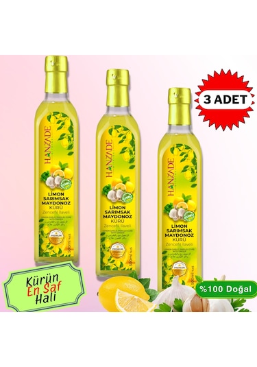 Hanzade Bitkisel Limon Sarımsak Maydanoz Kürü 3 x 500 ML