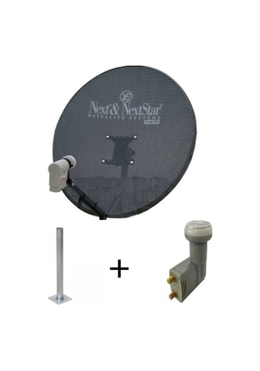 Next 80 CM Delikli 06 Mm. Gri Renk Ofset Çanak Anten 2'li