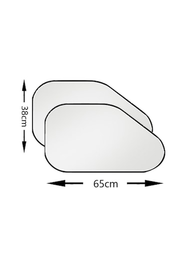 Arabanın Ön Camı İçin Güneşlik, Arka Cam İçin Güneşlik, Yan Cam İçin Güneşlik R-4033 Rampa 65x38cm İki Paket