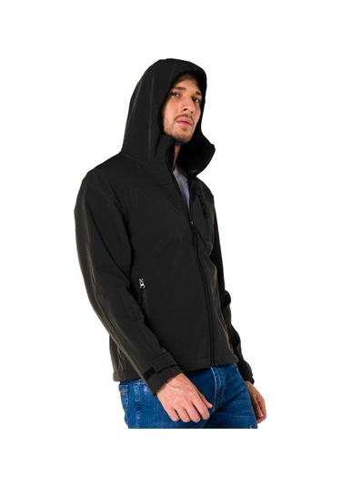 Endüstri Giyim Şensel Softshell Mont Siyah (91E2550) Su Itici Rüzgar Geçirmez