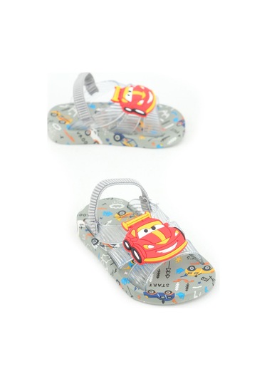 Gezer Yazlık Bebe Erkek Lastikli Islak Zemine Uygun Günlük Havuz Plaj Terlik-sandalet Gt6ybe.15135.00.019.k8 Gri