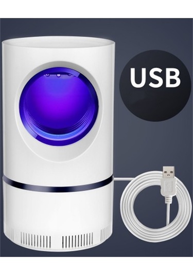 Reedark Yazlık Uv Işık Dalgalı Sessiz Sinek Öldürücü Lamba - Usb Şarjlı, Taşınabilir Beyaz
