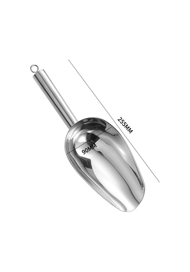 Dianziye Çelik Kalınçelik Buz Kaşığı - Düz Tabanlı Multifonksiyonel: Pirinç, Şeker, Çay, Tahıl Ve Gıda Kullanıma Uygun 4. Numara, Ham Renk