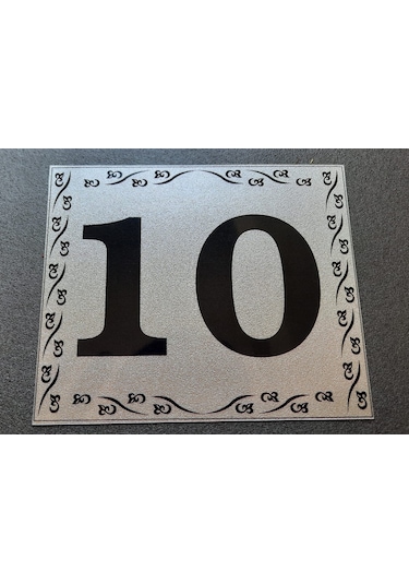 Kapı Numarası 10x12 Cm Kendinden Yapışkanlı No:10