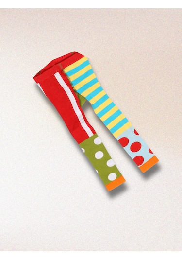 Casabony Multi Color Clown Kız Tayt Çok Renkli