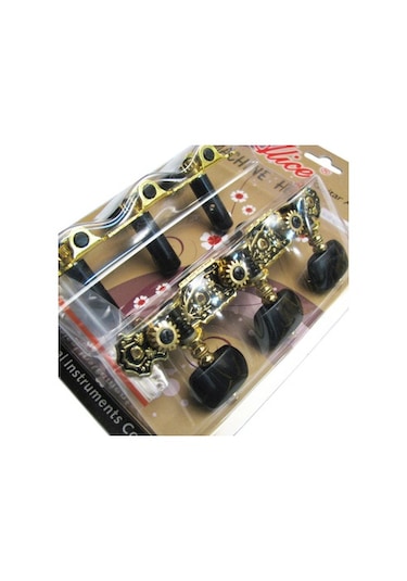 Alice Ao-020B3P Siyah Renk 3+3 Klasik Gitar Burgu Seti