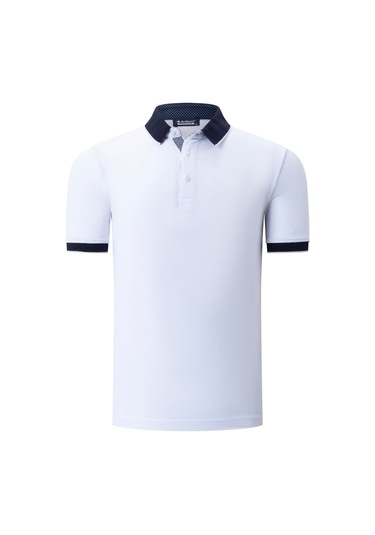 T8579 Dewberry Erkek T-shırt-düz Beyaz Düz Beyaz