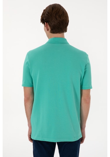 U.S. Polo Assn. Erkek Polo Yaka Mint Basic Tişört 50306007-VR090