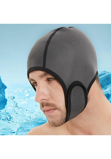 Suntek Scuba Diving Hood 2mm Neopren Dalış Wetsuit Sörf Gri Gri