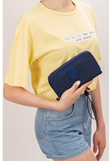 Bizoon 6001 Su Geçirmez Krınkıl Kumaş Kadın Portföy Cüzdan