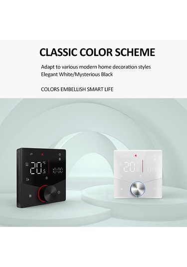 Padalink Ga Sıcaklık Kontrol Cihazı - Akıllı Wifi Termostat, Su Isıtma İçin 5a Kapasite, Siyah, Sabit Sıcaklık Regülatörü