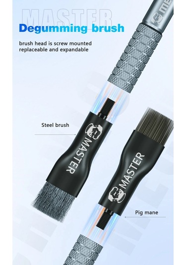 Xurunkeji Mechanıc Anakart Temizleme Fırçası Toz Temizleme Cep Telefonu Çipi Teneke Yapıştırıcı Çıkarma Çift Başlı Fırça