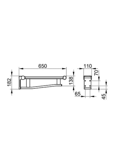 Keuco Plan Care Tutunma Barı-65 Cm Krom