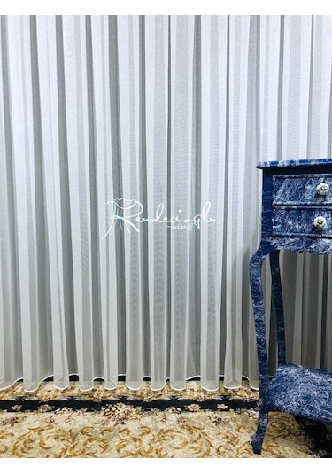 Tül Perde Ayder Desen D018414,802 Düz Armür Ekru