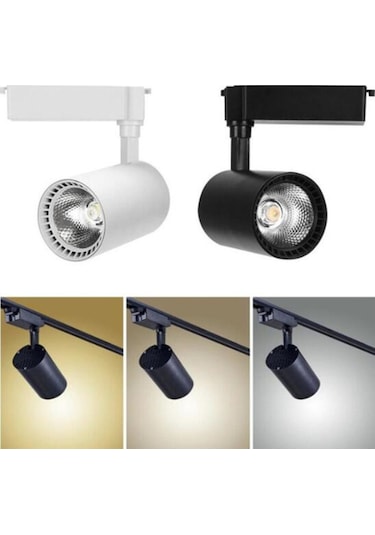 30W Led Ray Spot Siyah Kasa- Beyaz Işık
