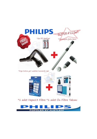 Philips Uyumlu Fc9919 Marathon Ultimate Kumanda+Boru+Filtre Seti (410608253)