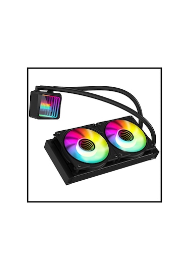 Powerboost Alpha 240b, 240mm, Argb, 2 Fanlı, Lga1700/am4/am5 Uyumlu, Cpu Sıvı Soğutma Siyah