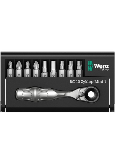 Wera Bit-check 10 Zyklop Mini 1 Cırcır Bits Seti 05073645001
