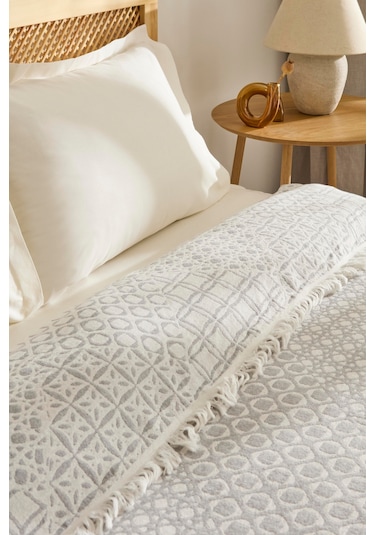 Kaşmir Home Favlo Çift Kişilik Jakar Muslin Pike Gri Gri
