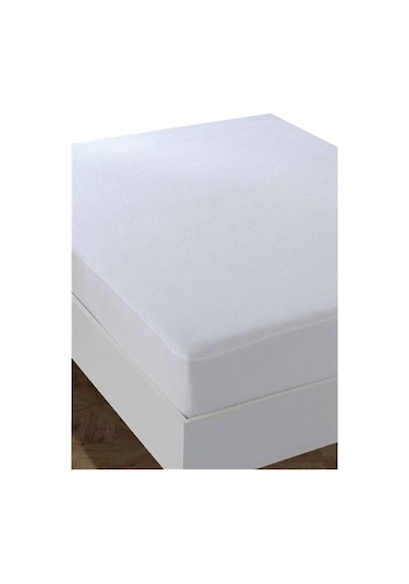 Mycey Battal Fitted Çift Kişilik Alez 200x200+30 Cm Micro Kumaş Sıvı Geçirmez Beyaz