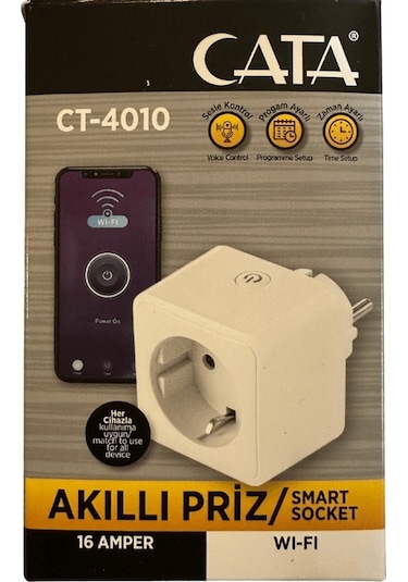 Cata Ct-4010 Wifi Üzerinden Kontrol Edilebilen Akıllı Priz 8 Adet