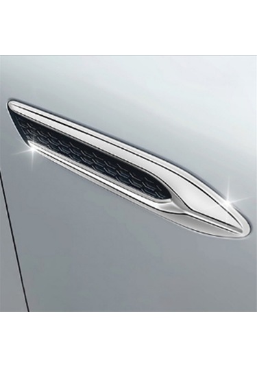 Anjiexun Araba Gümüş Yan Kanat Amblem Kapağı Trim Çıkartmaları