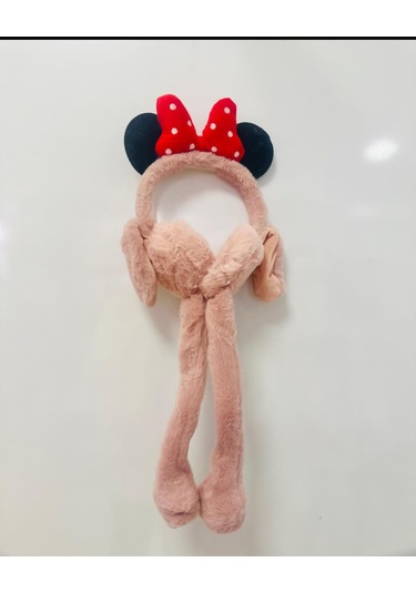 Gala Sesli Harektli Mıckey Mause Çocuk Peluş Kulaklık Pudra