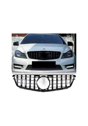 Mercedes C Serisi W204 Gtr Panjur Parlak Siyah 2007-2013 Siyah