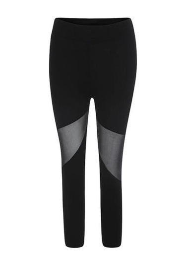 Kadın Örgü Dikiş Spor Tayt Yüksek Bel Pantolon Spor Yoga Pantolon SiYAH