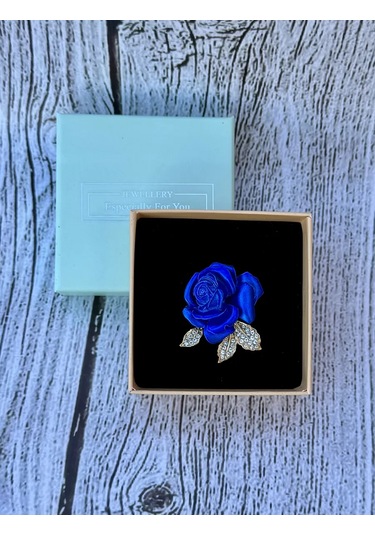 Especailly For You Broş "mavi Gül" 378986506 Kırmızı
