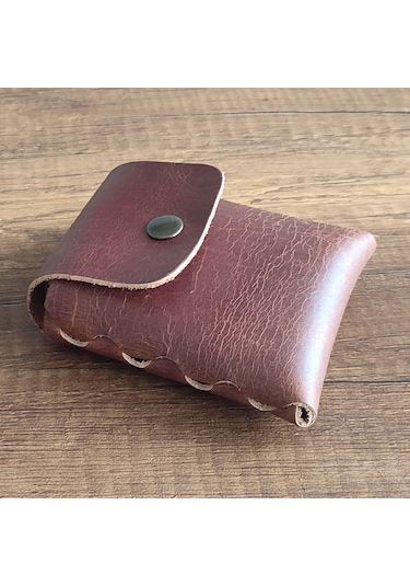 Sumerian Leather Craft Deri Sigara Kılıfı Tarçın 2