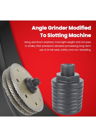 Youmex "100 Tip Açılı Taşlama Makinesi Dönüşüm Seti - Duvar & Fayans Oluk Açma Aksesuarı 7 Distörlü "