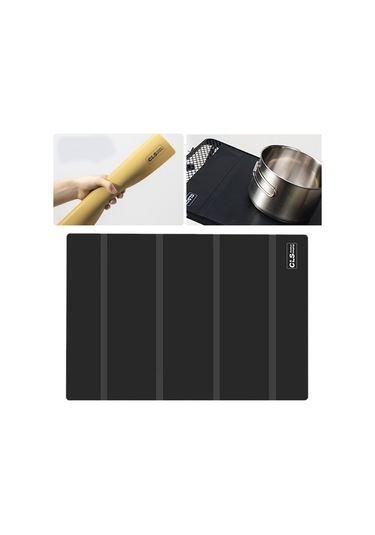 Homyl Kamp Masa Matı Katlanır Silikon Örtüsü Barbekü Siyah Siyah Çok Renkli