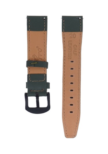 Fro Lw38-43 20 Mm Hakiki Deri Düz Haki Kordon Siyah Toka