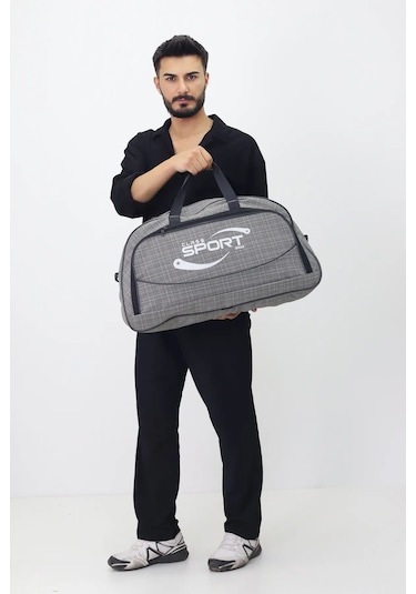Kabin Boy Hostes Tipi Spor Valiz Seyahat Tatil El Ve Omuz Askılı Günlük Kullanım Ve Kıyafet Çantası Gri