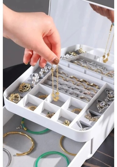 Aynalı Takı Organizeri Renkli