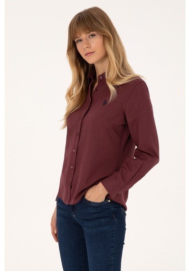 U.s. Polo Assn. Kadın Plum Gömlek Basic 50316711-vr177 New Plum