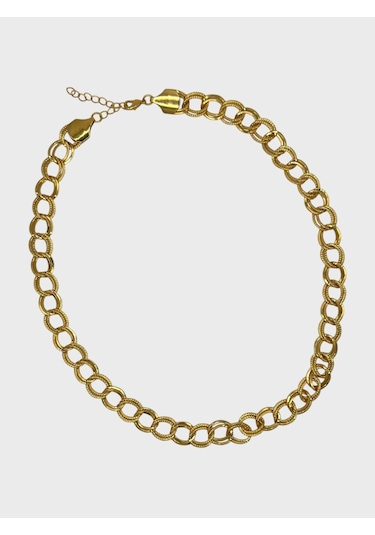 Arnes Jewelry Çelik 22 Ayar Altın Kaplama Samanyolu Kolye Ar602nes Gold