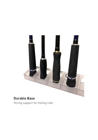 6 Olta İçin Olta Rafı Duvara Monte Olta Kamışı Depolama Raf Standı Tutucu - Yeşil