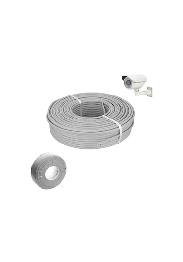 200 Metre Cctv Kablo 2+1 0.22mm Folyolu - Güvenlik Kamera Kablosu