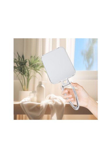 Gaman Dikdörtgen 2X Katlanabilir Masaüstü Makyaj Aynası Gümüş